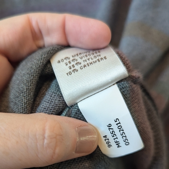 Peter Millar Striped Wool Cashmere Blend 1/4 Zip Pullover - Picture 10 of 11